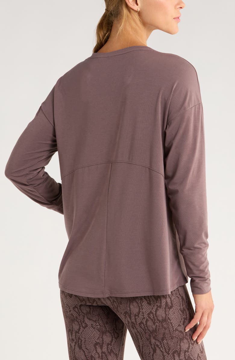 Zella Breathe Long Sleeve T-Shirt, Alternate, color, Grey Plum