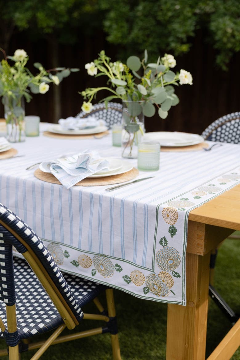 Marigold Stripe Napkins - Set of 4, Alternate, color, Uniform Blue