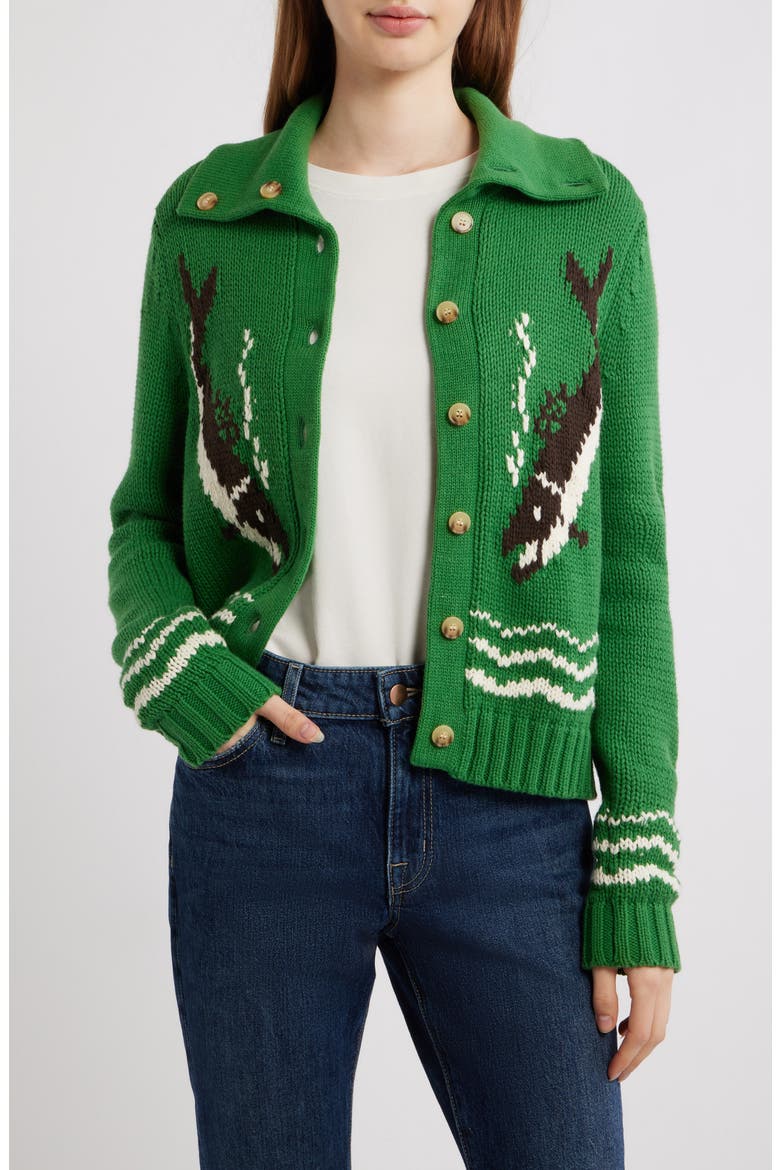 The Bass Cardigan, Main, color, GROVE