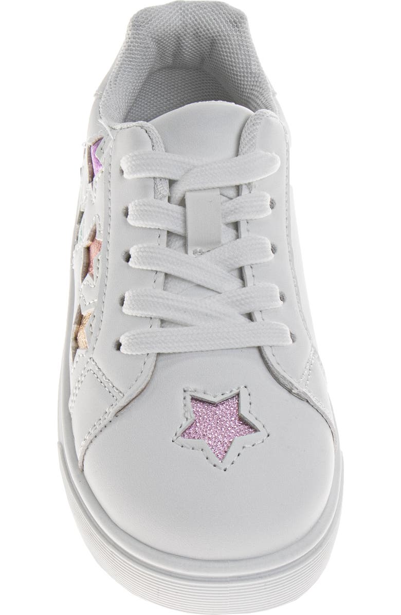 Kensie Girl Lace-Up Stars Casual Sneakers, Alternate, color, White/Multicolor