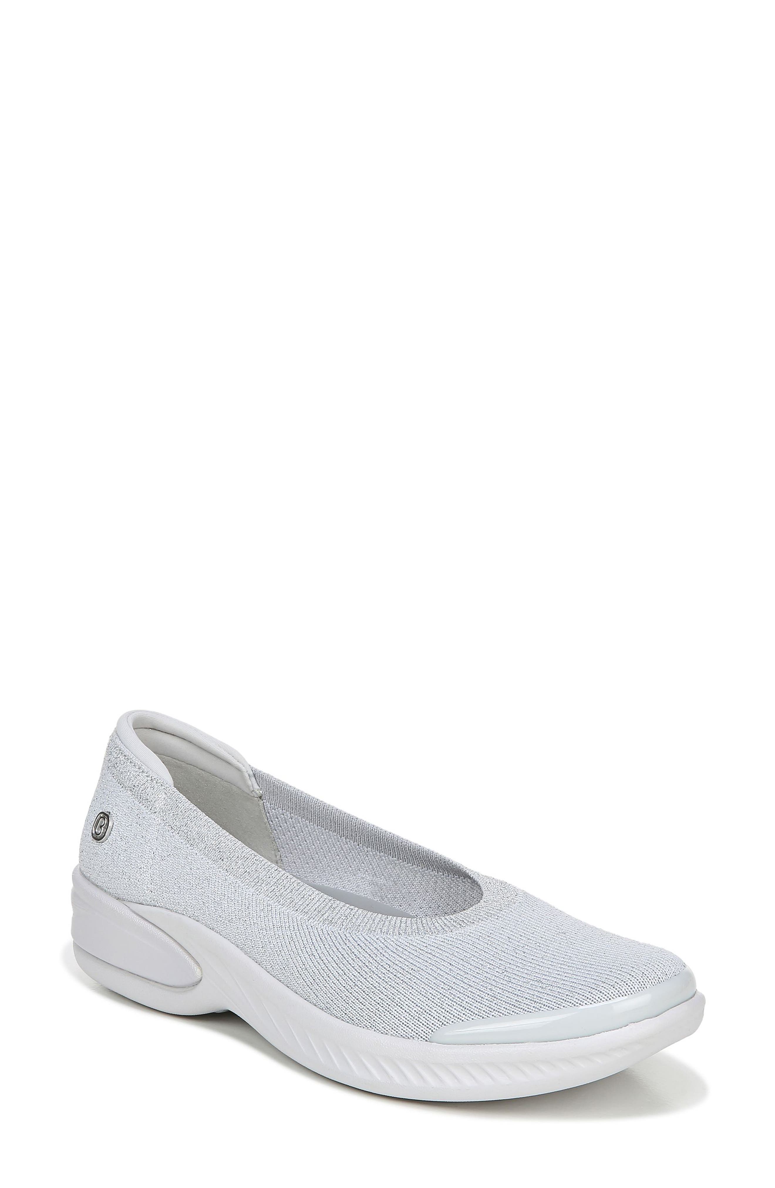 Nutmeg Knit Flat, Main, color, GREY SILVER FABRIC