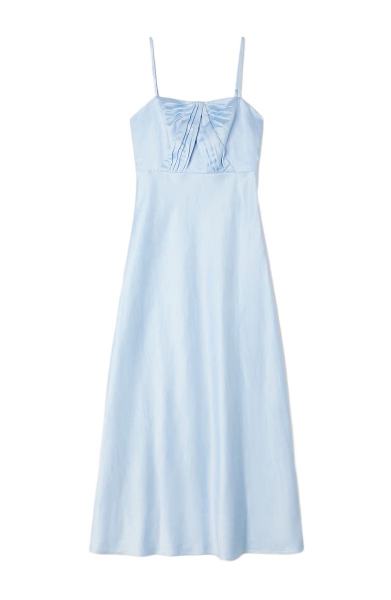 SANDRO Satin-effect maxi dress, Alternate, color, Blue Sky