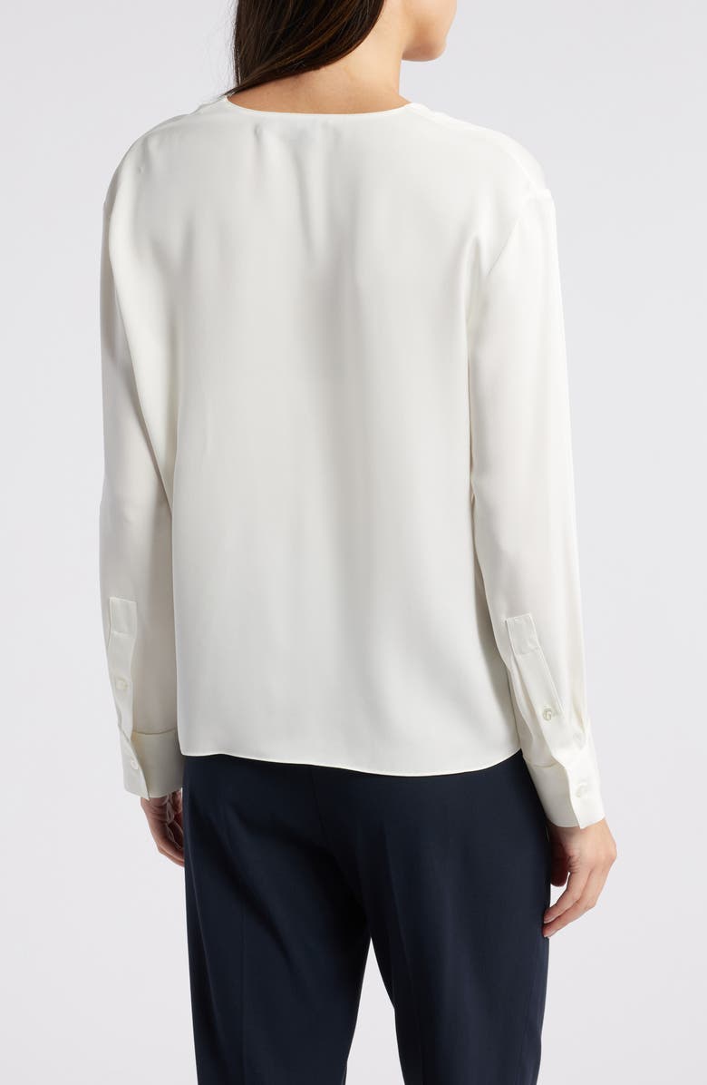 Theory Long Sleeve Silk Button-Up Shirt, Alternate, color,