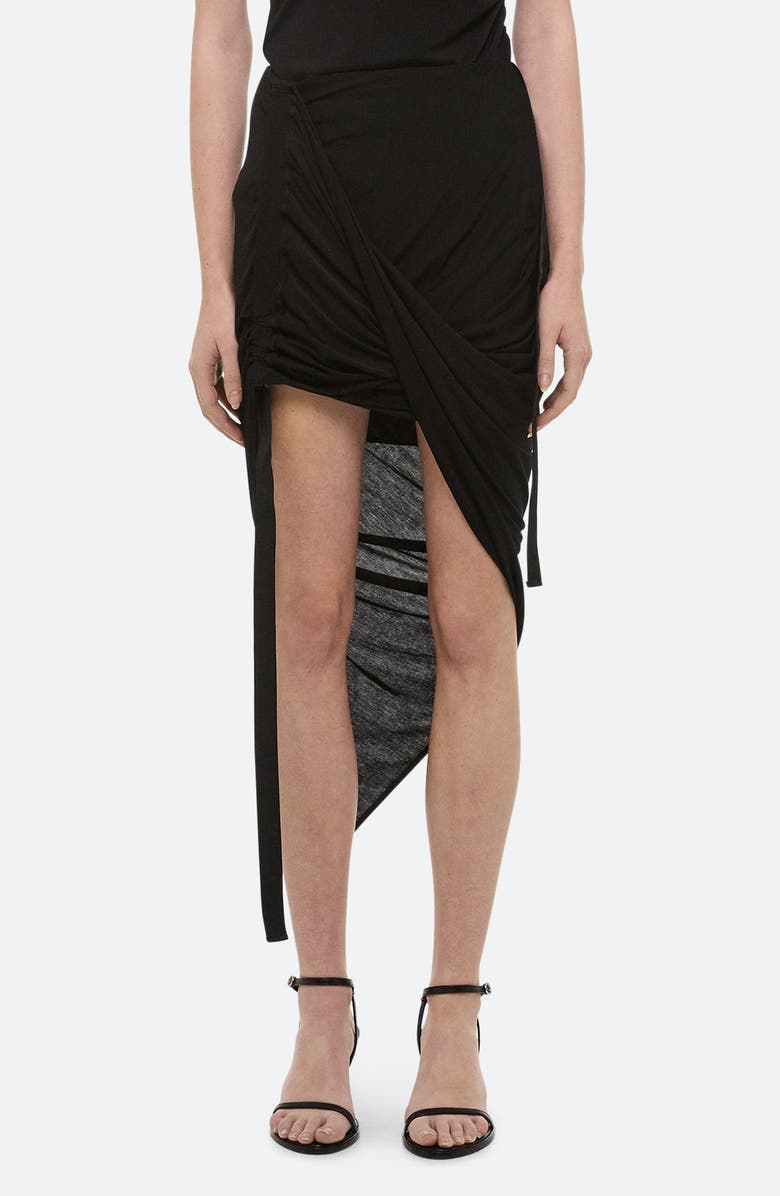 Helmut Lang Wind Asymmetric Jersey Skirt, Main, color, 
