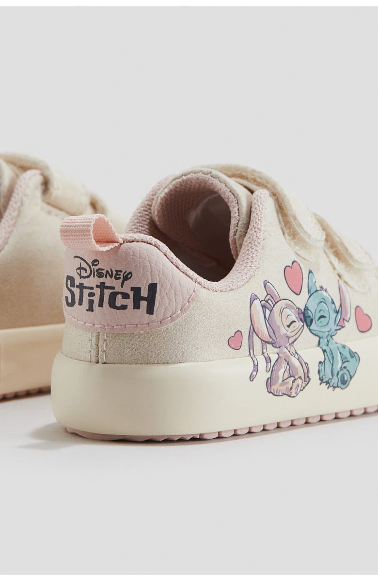 H&M Printed Trainers, Alternate, color, Light Beige/Lilo & Stitch