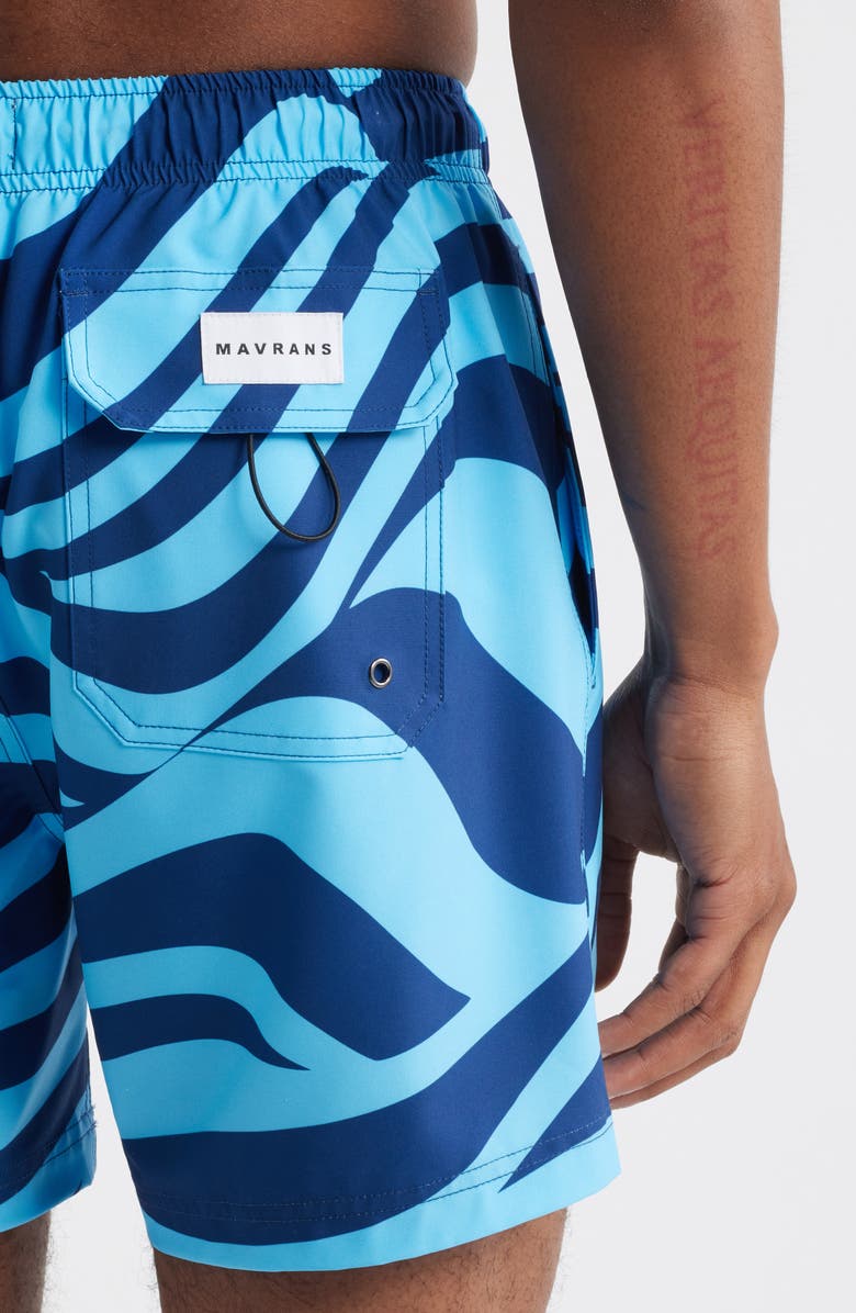 MAVRANS Wave Waterproof Swim Trunks, Alternate, color, Blue