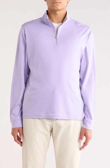 Stripe Quarter Zip Pullover Sweater