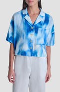 DKNY Cropped Linen Camp Shirt