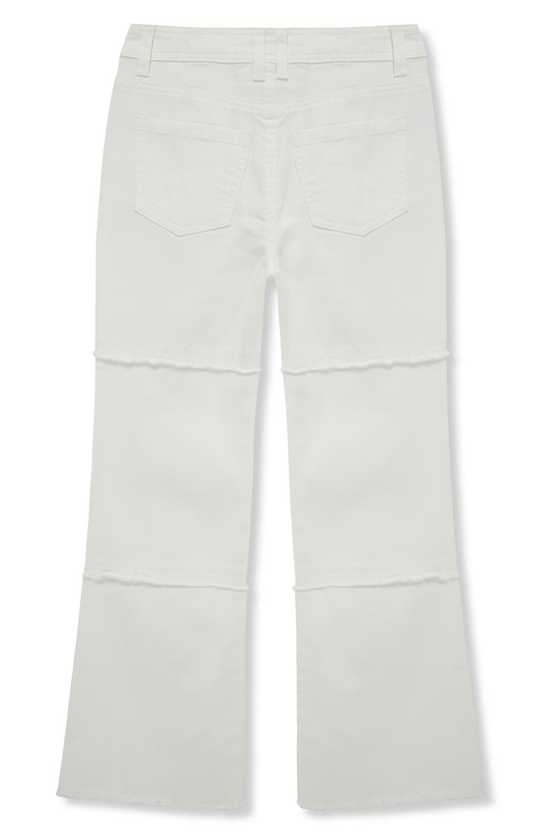 Truce Kids' Seamed Fringe Flare Jeans, Alternate, color, White
