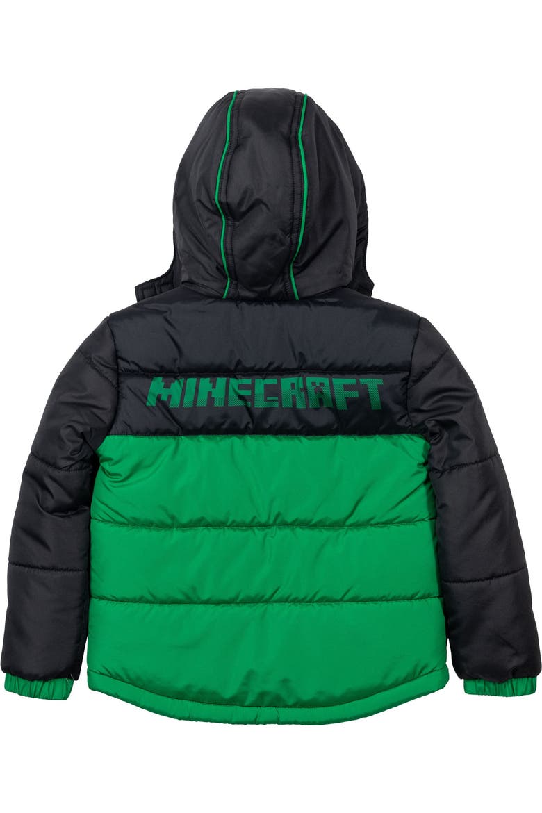 Zip-up Hooded Puffer Coat (toddler, Little Kid & Big Kid), Alternate, color, Creeper Green