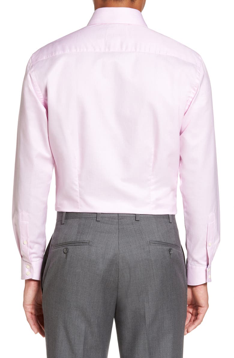 Ted Baker London Blinkie Trim Fit Solid Dress Shirt, Alternate, color, Pink