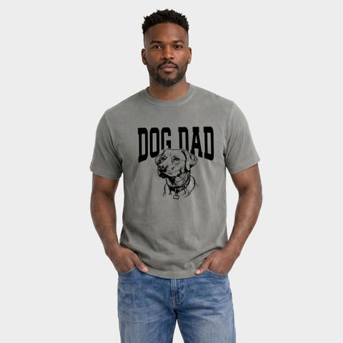 Dog Dad Sketch Garment Dyed T-Shirt