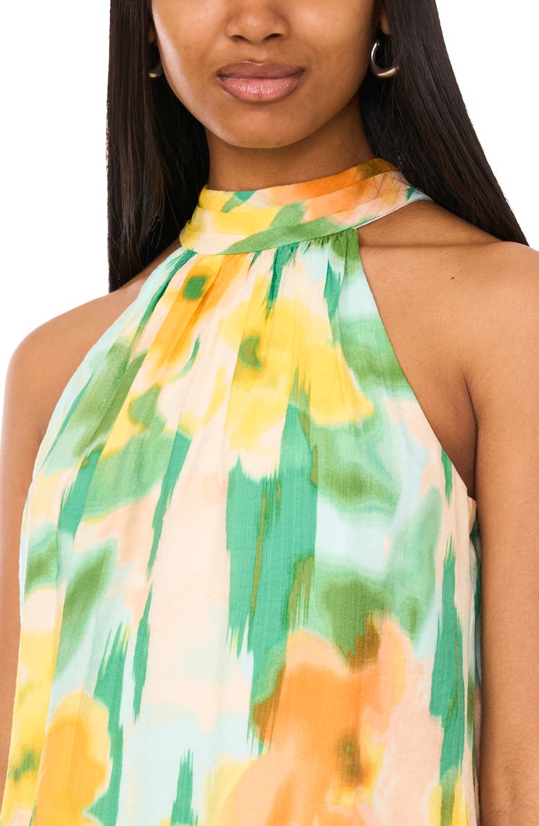 Halogen<sup>®</sup> Floral High Neck Minidress, Alternate, color, Beach Glass