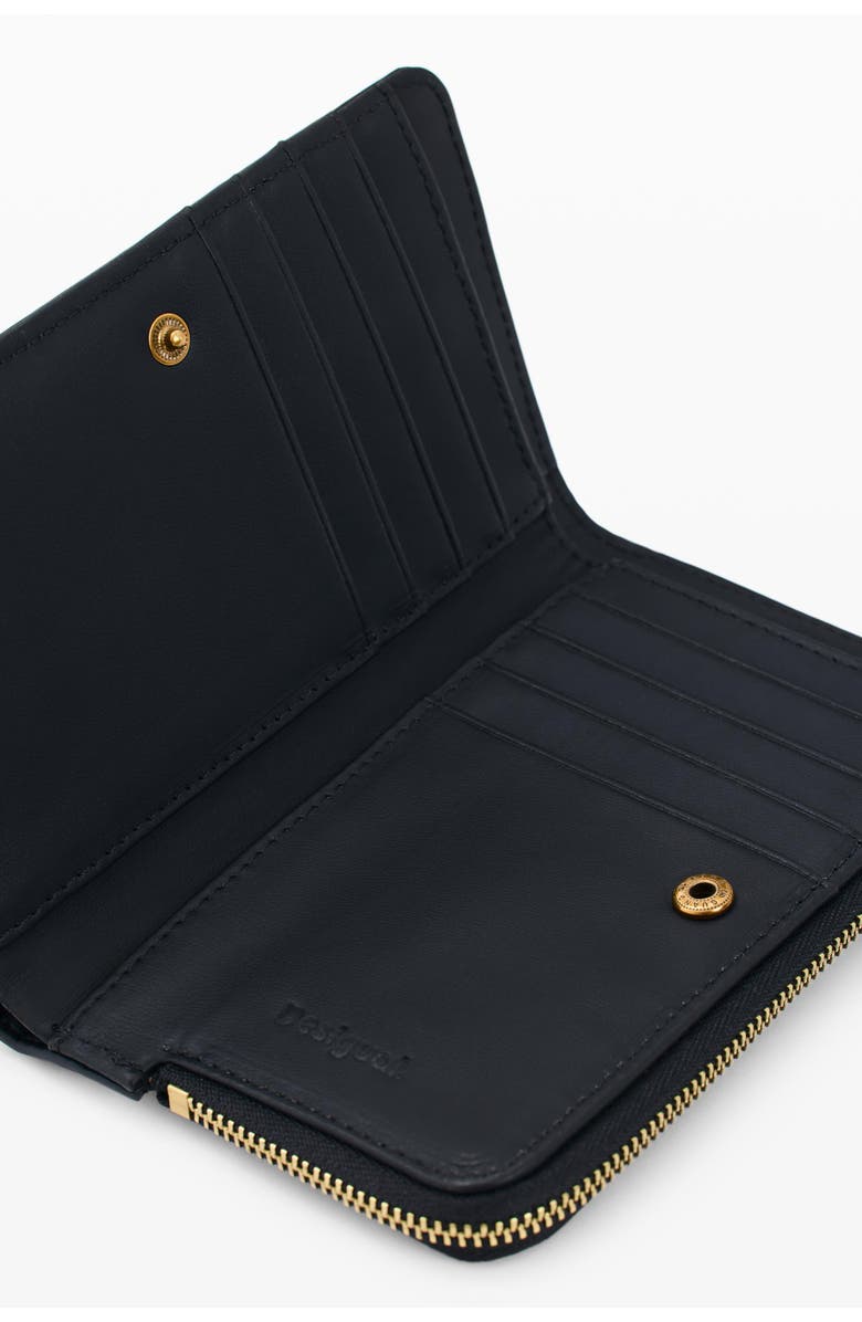 Desigual Feather Print Medium Wallet, Alternate, color, Multi