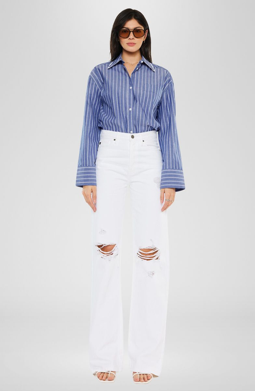 Kancan Montana Ultra High Rise 90's Flare Jeans In White