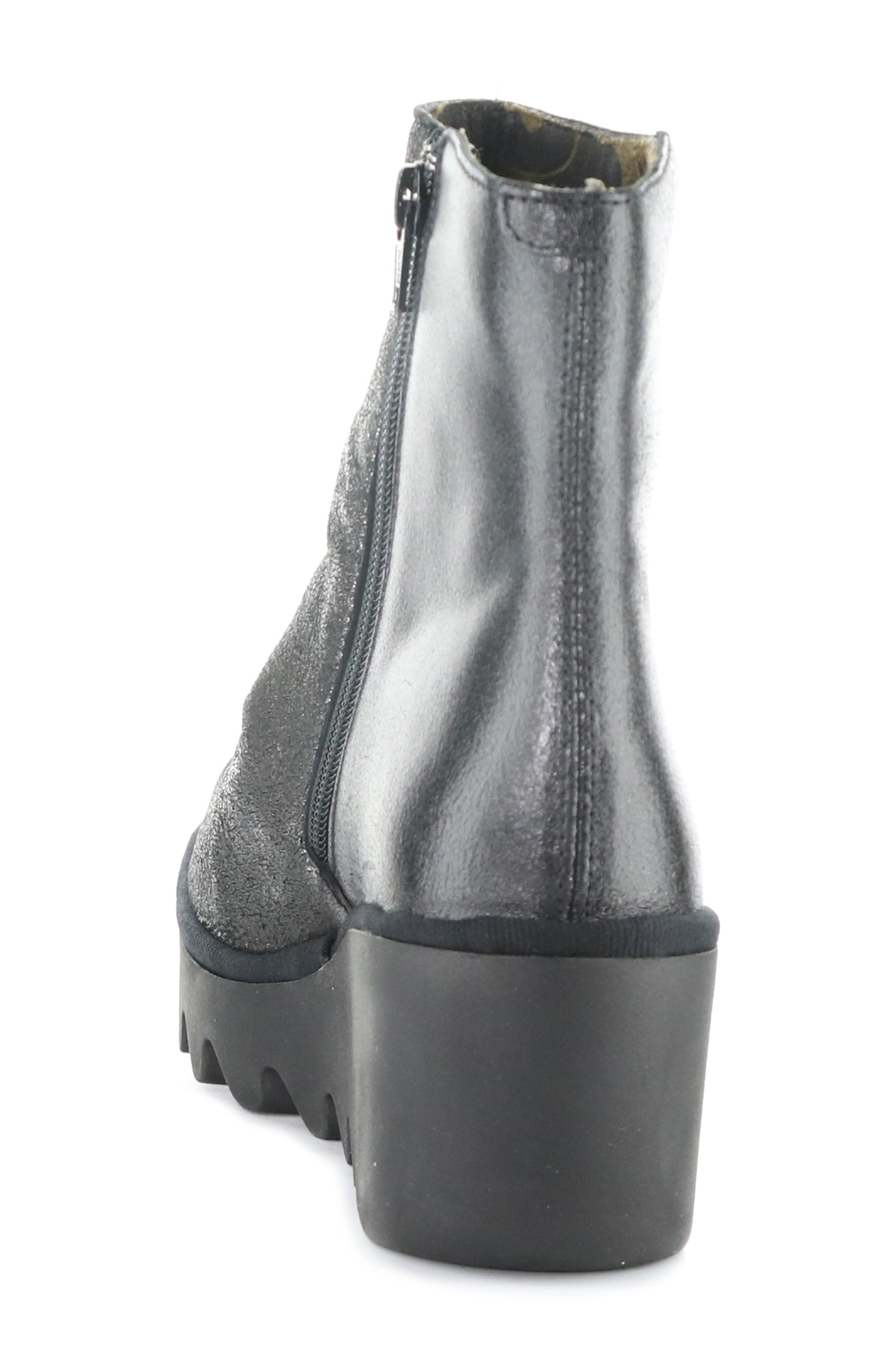 Baan Platform Wedge Bootie, Alternate, color, 015 SILVER/ BLACK