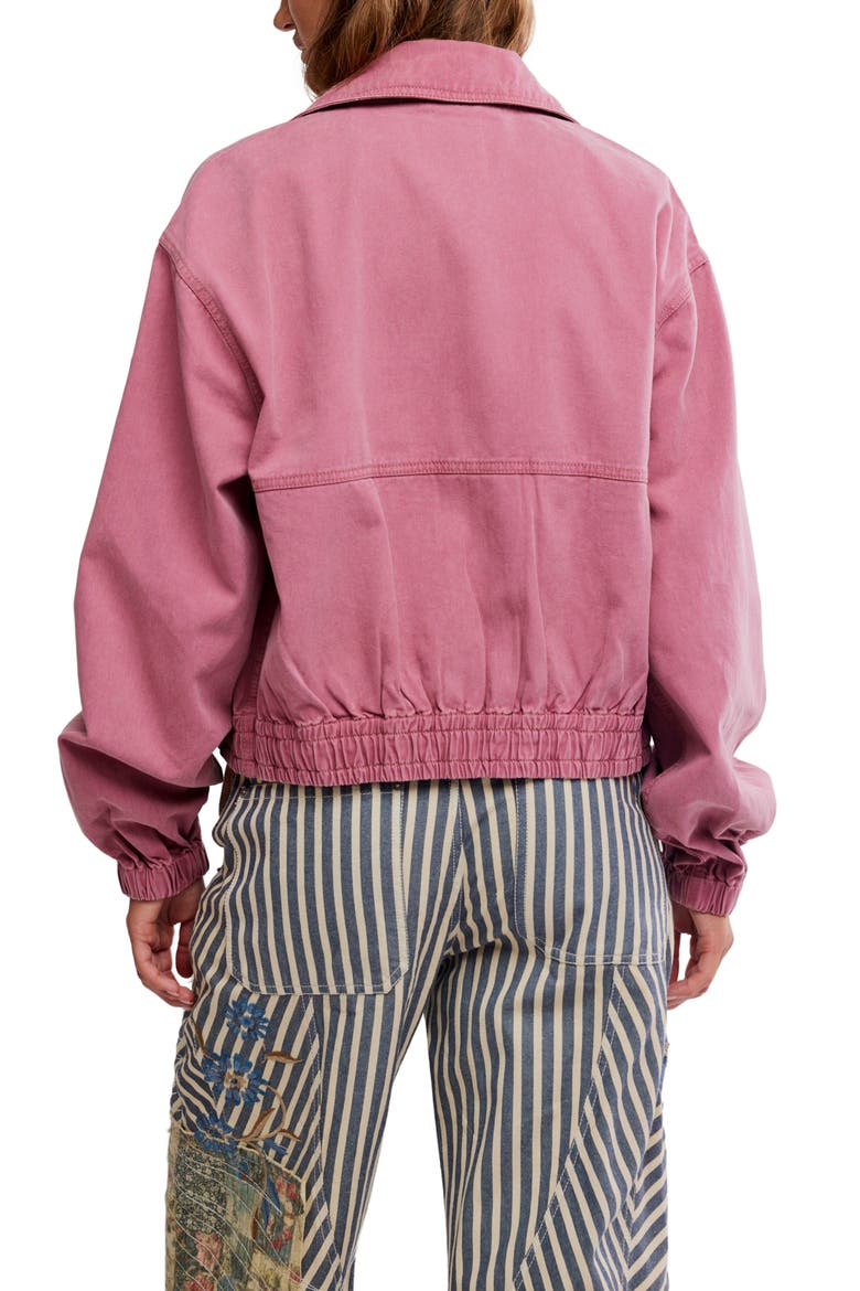 Birdie Cotton Bomber Jacket, Alternate, color, ROSE RASIN