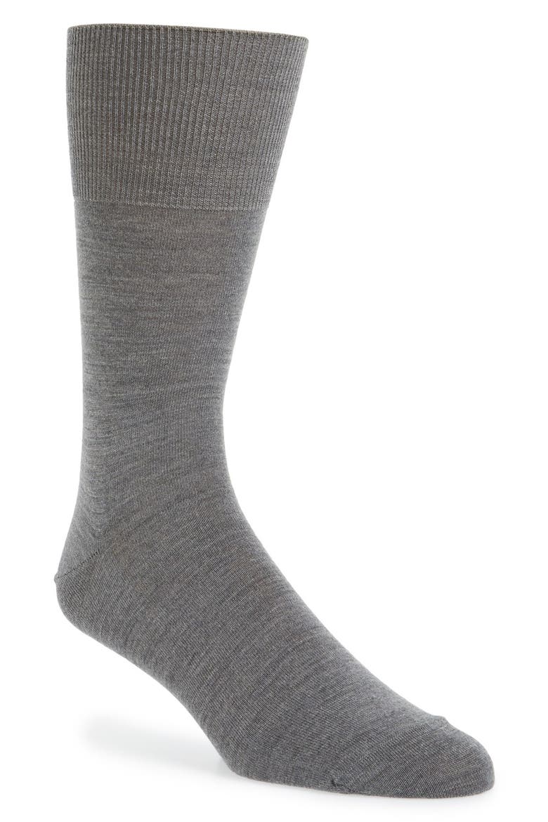 Airport Wool Blend Socks, Main, color, DARK GREY