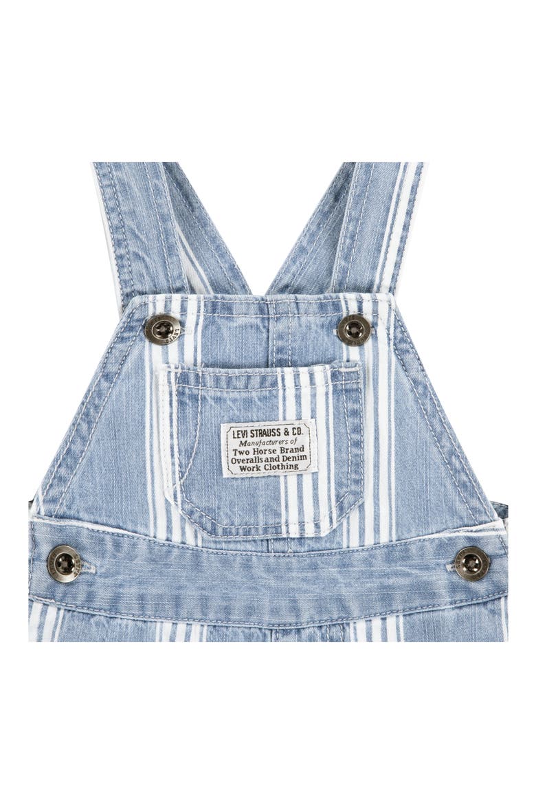 Striped Shortalls & T-Shirt Set, Alternate, color, BLUE SAIL