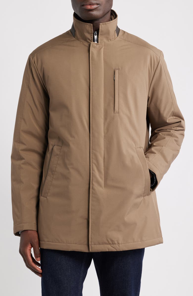 Johnston & Murphy Upton City Coat with Removable Bib, Alternate, color, Taupe