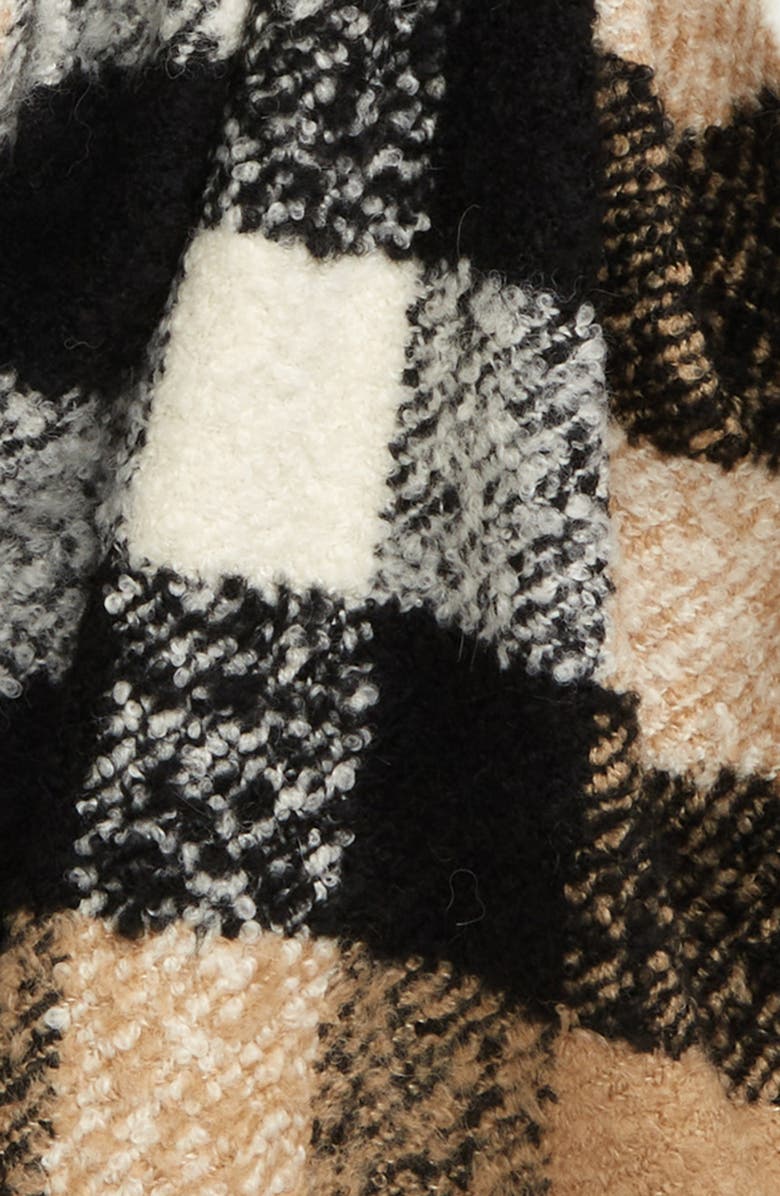 Burberry Mega Check Cashmere, Wool & Silk Bouclé Scarf, Alternate, color, 