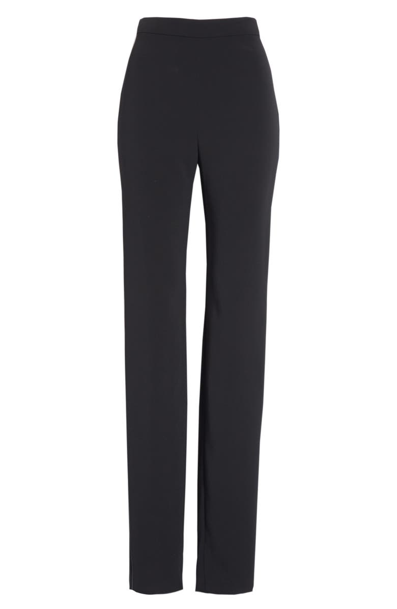 Brandon Maxwell Stretch Crepe Cigarette Pants, Alternate, color, 