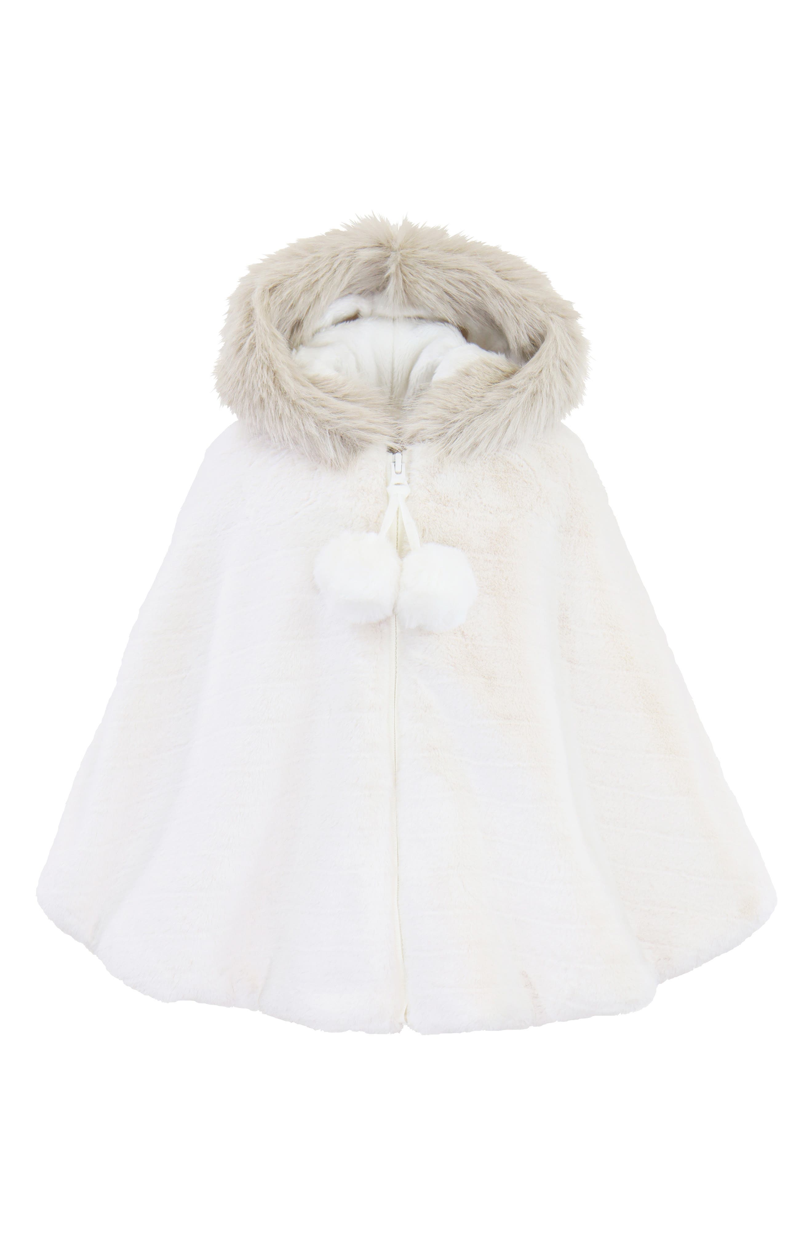 Widgeon Kids' Faux Fur Hooded Cape | Nordstrom