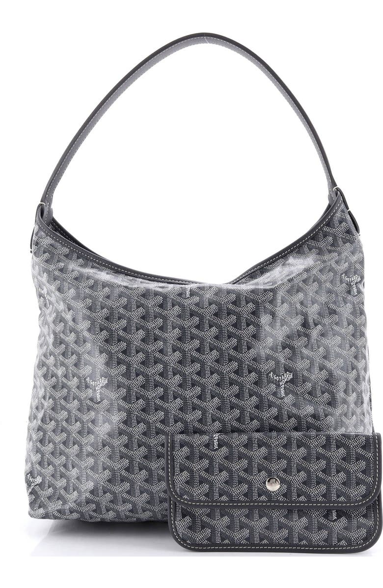 Pre-Owned Goyard Boheme Hobo Coated Canvas, Alternate, color, Gray