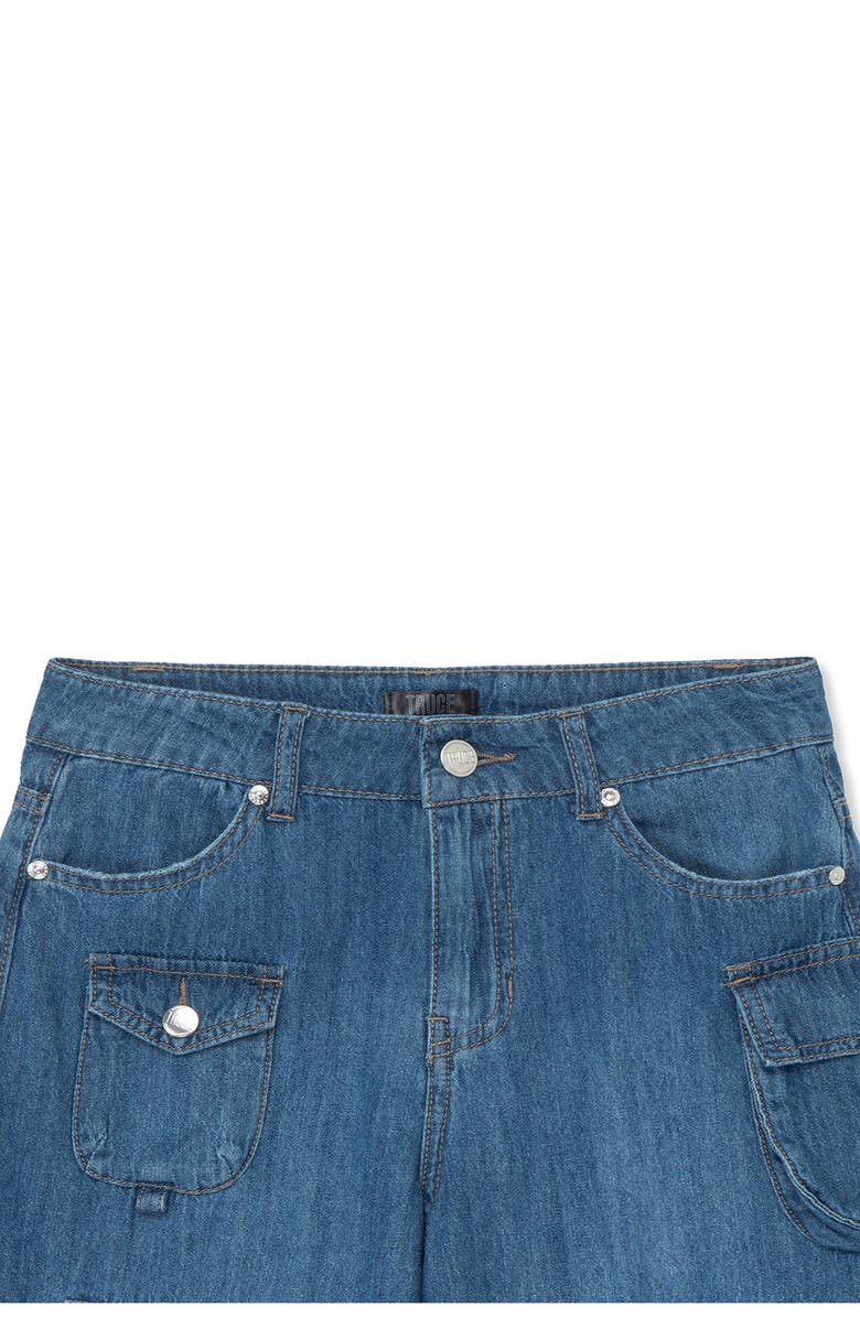 Truce Kids' Cotton Denim Utility Bermuda Shorts, Alternate, color,