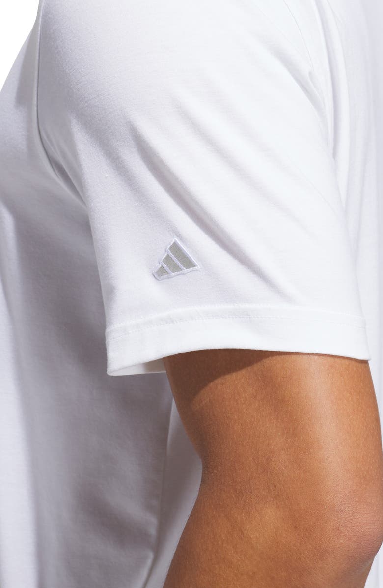 adidas Golf Go To AEROREADY Polo, Alternate, color, White Melange