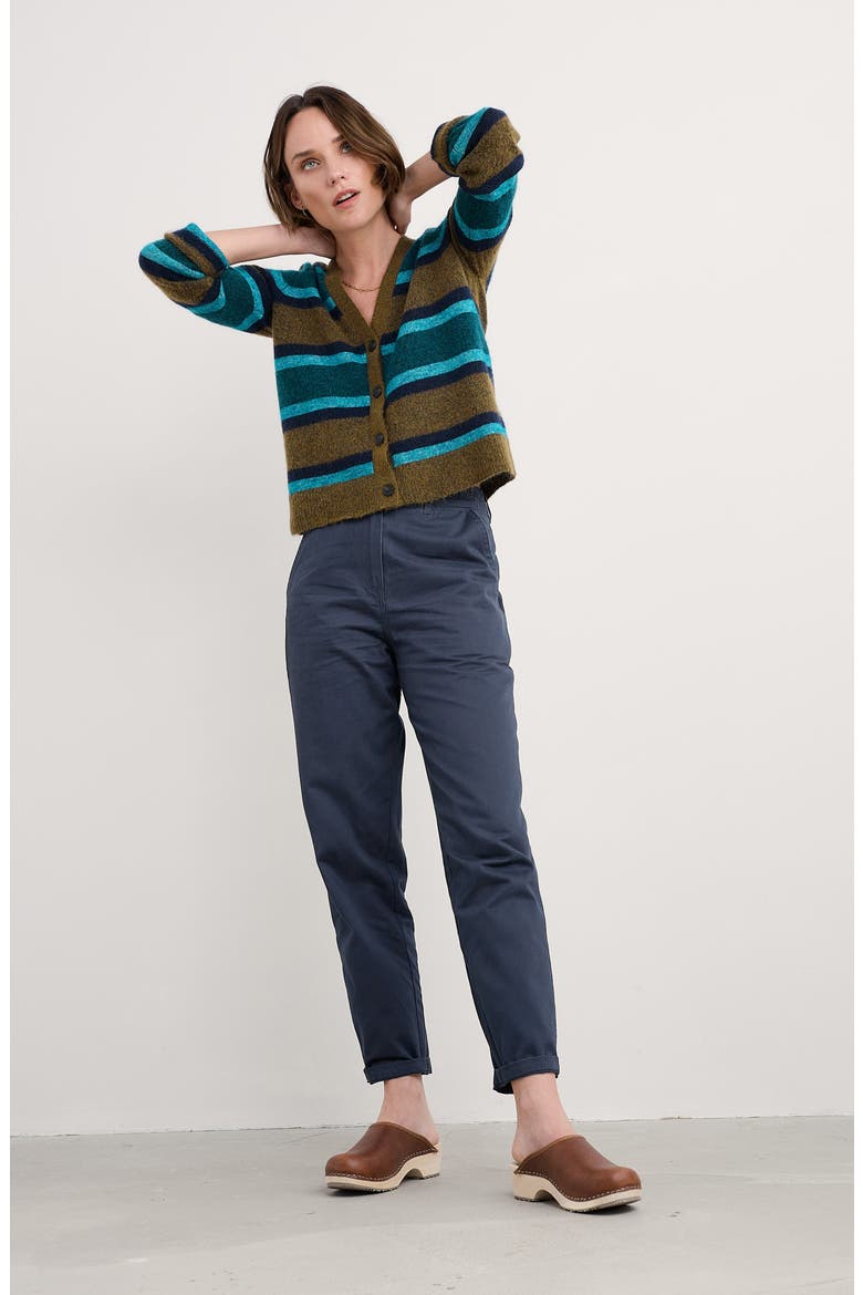Etching Stripe Cardigan, Alternate, color, KNIT EARTHENWARE CYAN MIX