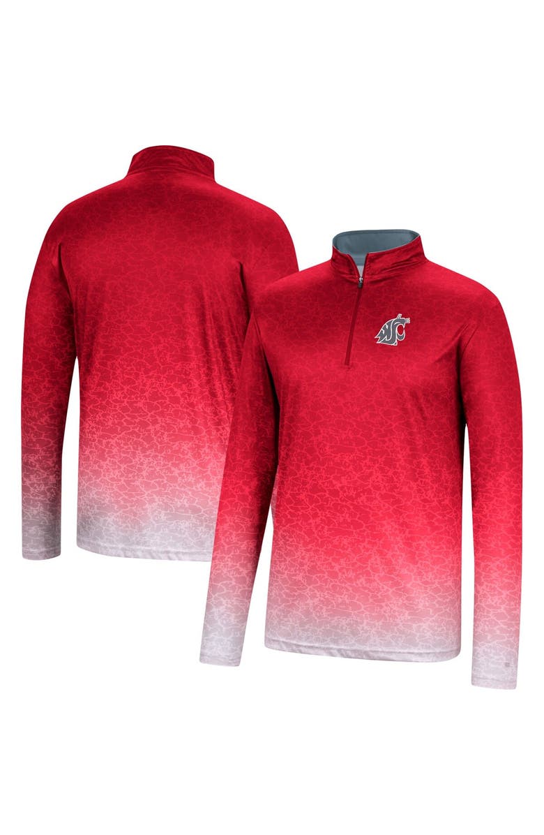 COLOSSEUM Men's Colosseum Crimson Washington State Cougars Walter Quarter-Zip Windshirt, Main, color, Crimson