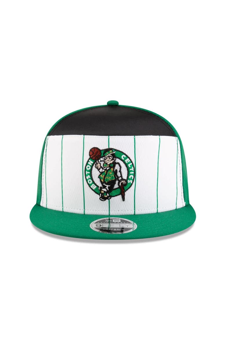 Men's New Era  White/Kelly Green Boston Celtics 2025 NBA Tip Off Split Panel 9FIFTY Snapback Hat, Alternate, color, White