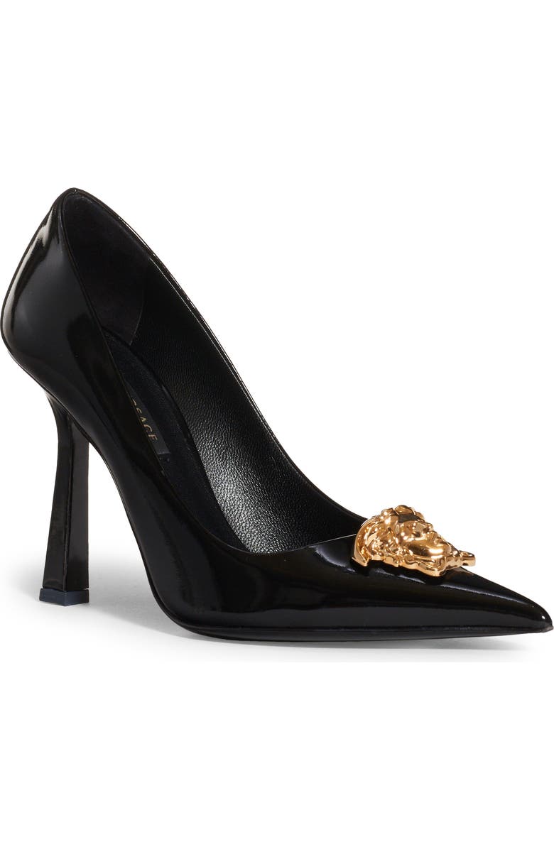 Versace La Medusa Pointed Toe Pump, Main, color,