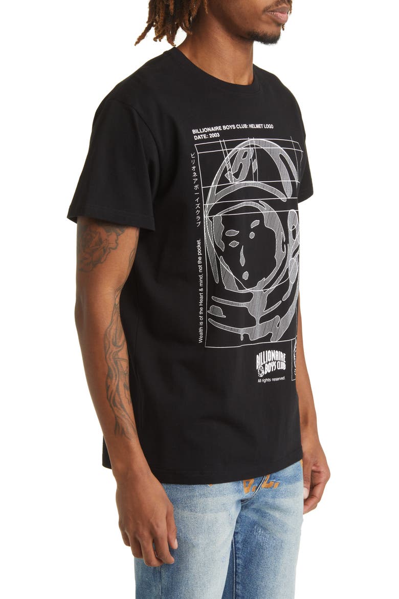 Blueprint Cotton Graphic Tee, Alternate, color, BLACK