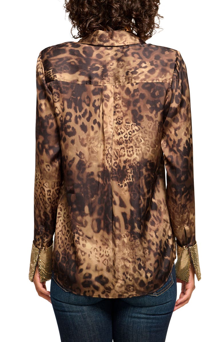 Ramy Brook Chrystal Leopard Shirt, Alternate, color,