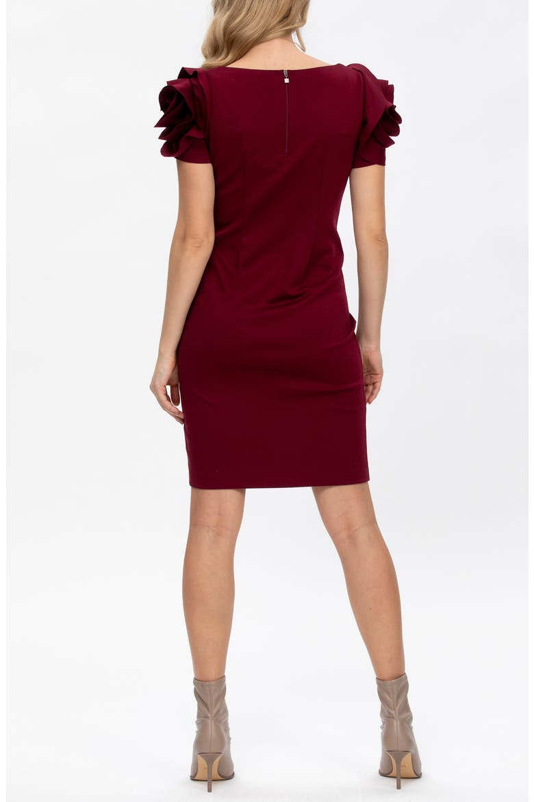 Capri Rosette Maternity Dress, Alternate, color, DARK CHERRY
