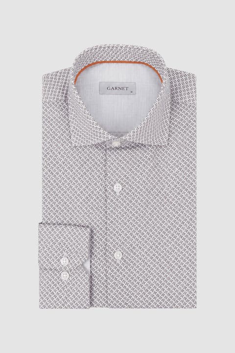 Men's Regular-fit Clip-dot Long-sleeve Shirt