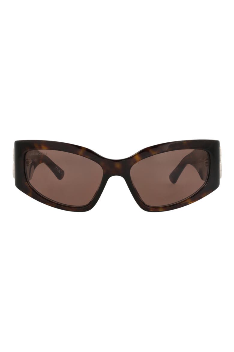 57mm Cat Eye Sunglasses, Main, color, HAVANA HAVANA BROWN