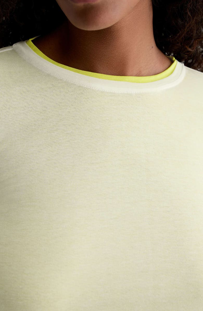 AG Eleni Crewneck Knit Top, Alternate, color, Powder/ Chartreuse