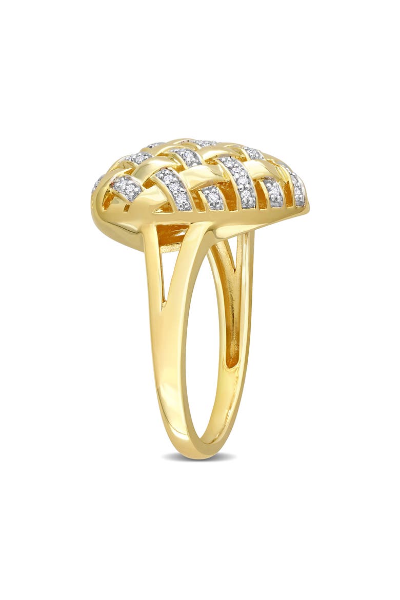 Diamond Heart Lattice Ring - 0.129 ctw, Alternate, color, GOLD/ DIAMOND