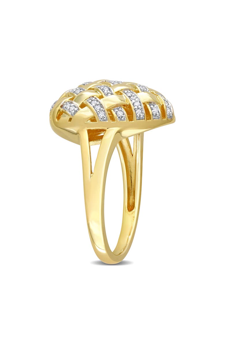 DELMAR Diamond Heart Lattice Ring - 0.129 ctw, Alternate, color, Gold/ Diamond