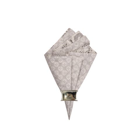 Nazima Gray Cotton Reversible Cloth Napkin Set of 6