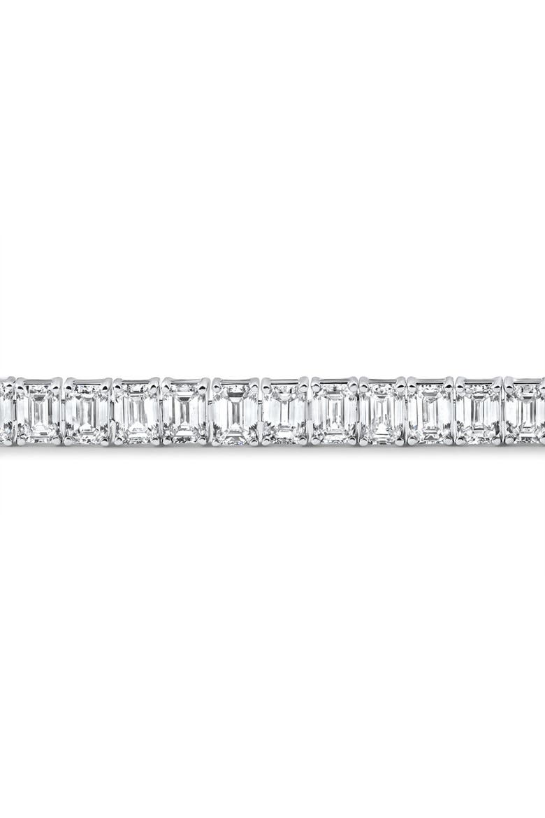 15Ct Emerald Cut Diamond Tennis Bracelet 7" 14k Gold, Alternate, color, 14k White Gold