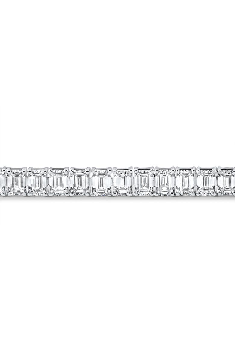 Bliss Diamond 15Ct Emerald Cut Diamond Tennis Bracelet 7" 14k Gold, Alternate, color, 14K White Gold