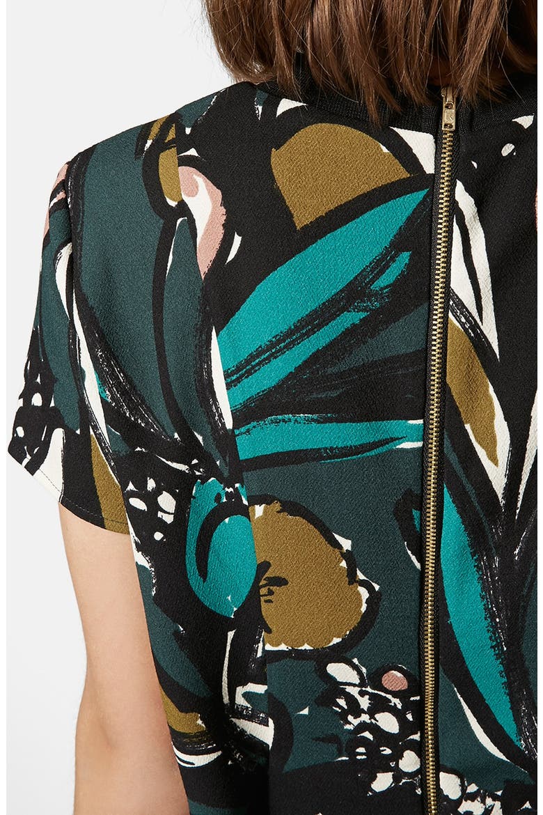 Floral Overlay Dress, Alternate, color, GREEN