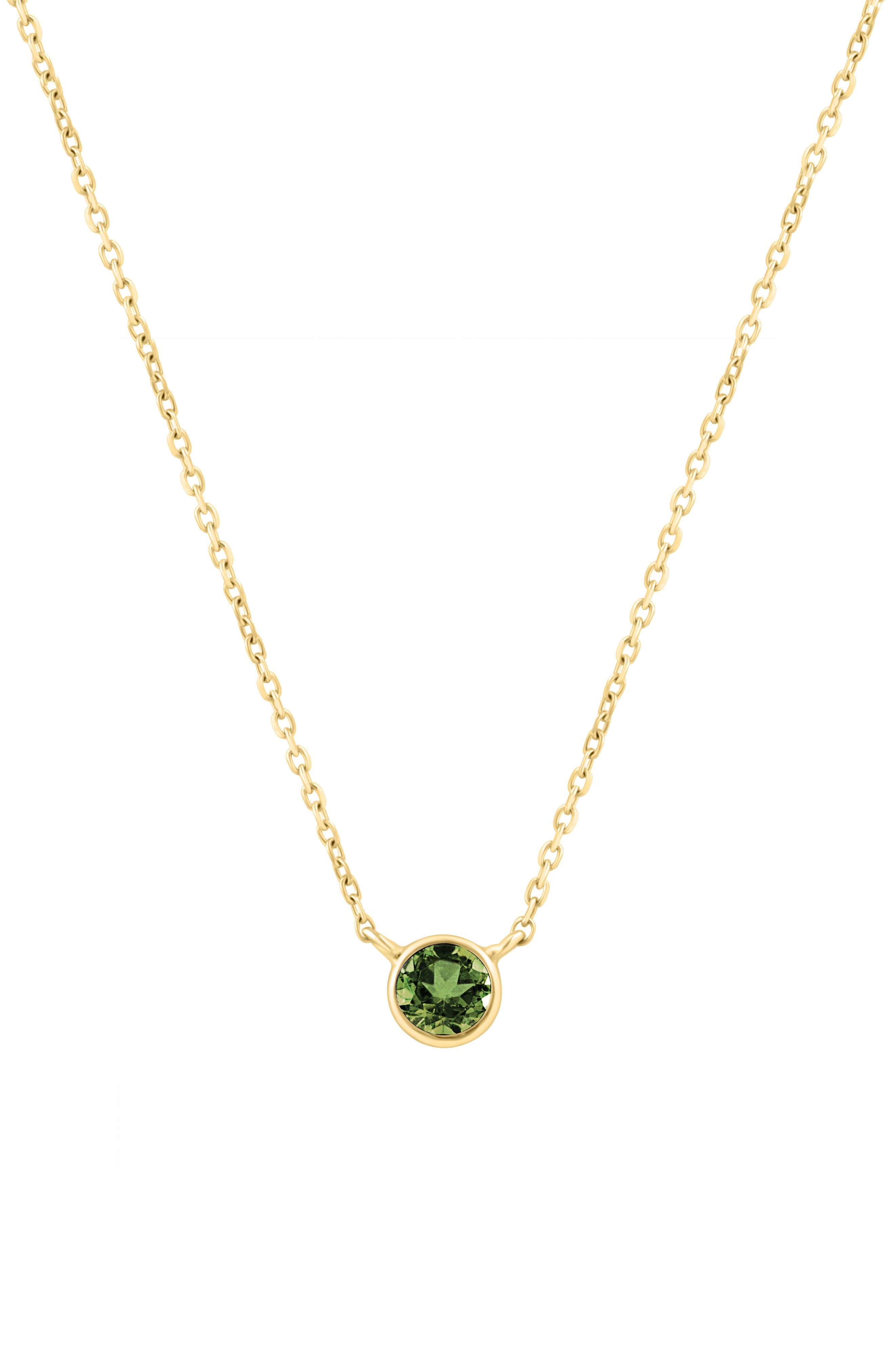 Bezel Stone Pendant Necklace