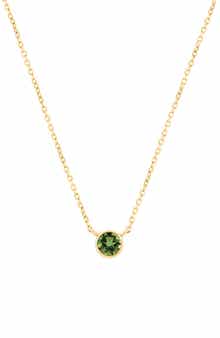 Bezel Stone Pendant Necklace