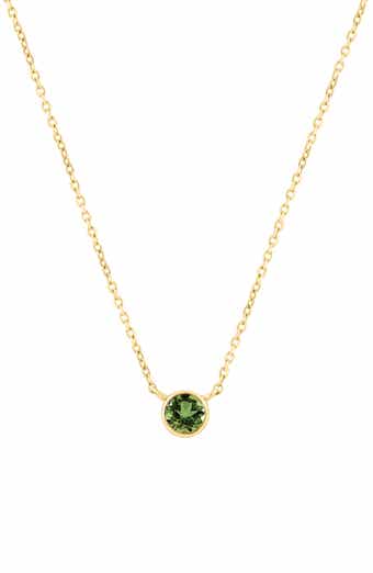 Bezel Stone Pendant Necklace