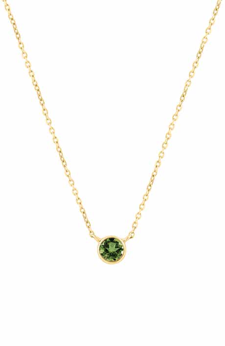 Bezel Stone Pendant Necklace